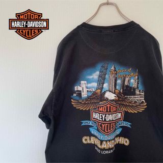 ハーレーダビッドソン(Harley Davidson)のハーレーダビッドソンTシャツ 両面プリント 背面イーグルデザイン USサイズXL(Tシャツ/カットソー(半袖/袖なし))