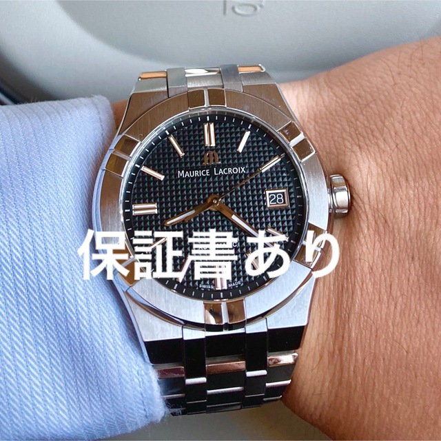 MAURICE LACROIX(モーリスラクロア)の🌟極上美品🌟　モーリスラクロア アイコン 39㎜ ブラック 自動巻き メンズの時計(腕時計(アナログ))の商品写真