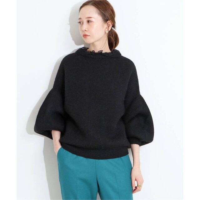 20AW新品タグ付LA BOUCLE SHEPLEY両畦パフスリーブP/O