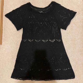 エイチアンドエム(H&M)のH&Mニット　チュニック　BLACK 美品❣️(チュニック)