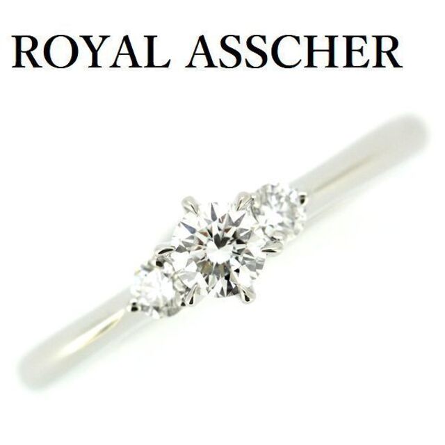 ロイヤルアッシャー ダイヤモンド 0.21ct F-VS1 リング Pt950-