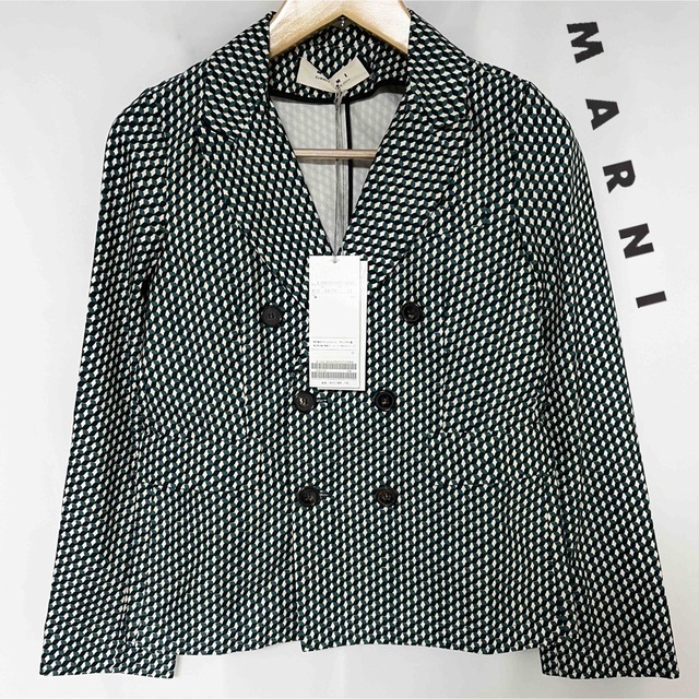 Marni(マルニ)のタグ付き　MARNI 13SS 幾何学 ダブルテーラードジャケット  38 レディースのジャケット/アウター(テーラードジャケット)の商品写真