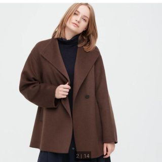 ユニクロ(UNIQLO)の(美品)ユニクロ ダブルフェイスショートコート(その他)