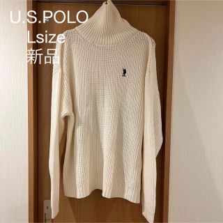 ユーエスポロアッスン(U.S. POLO ASSN.)の新品未着用　U.S.POLO ASSN タートルネックニット　男女兼用　Lサイズ(ニット/セーター)