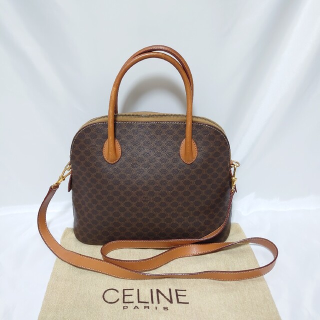 美品 CELINE マカダム柄 2way ハンドバッグ