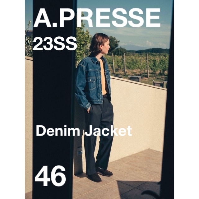 国産】 A.PRESSE 23SS 2ND JACKETサイズ46 DENIM TYPE Gジャン+デニム