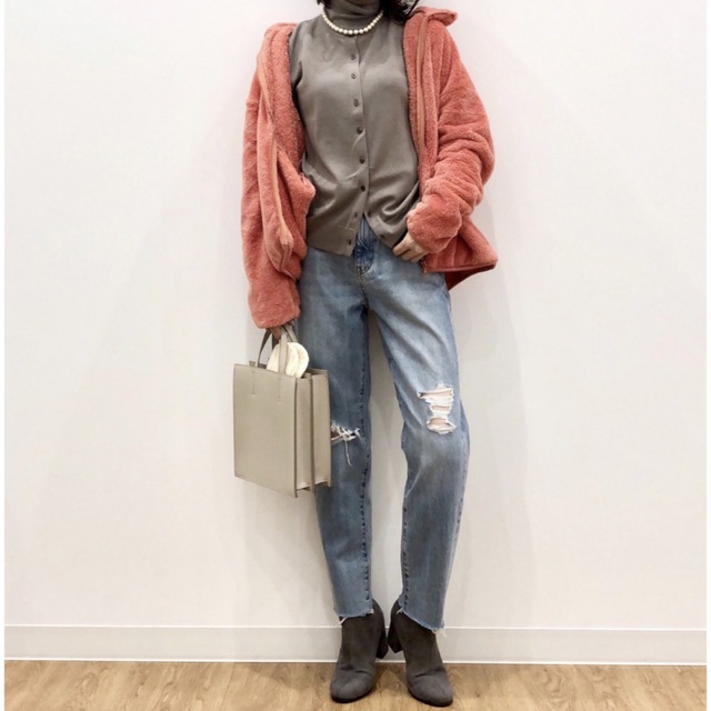 ファーリーフリースフルジップジャケット オレンジXL