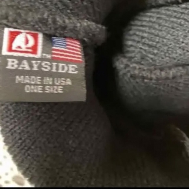 BAY SIDE(ベイサイド)のBAY SIDEニットビーニー米国製訳アリ メンズの帽子(ニット帽/ビーニー)の商品写真