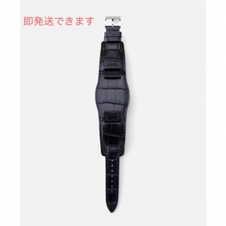 ネイバーフッド(NEIGHBORHOOD)のNEIGHBORHOOD LEATHER EMB WATCH BAND 黒新品(レザーベルト)