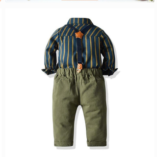 コドモビームス(こども ビームス)の韓国子供服　サスペンダー付き　ズボン　シャツのセット(ドレス/フォーマル)