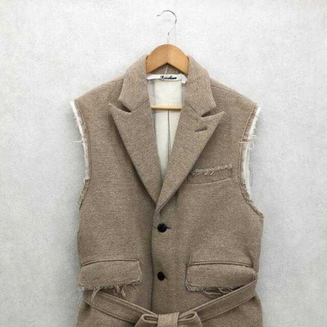 MIDORIKAWA SILK WOOL BELTED VEST ミドリカワ-