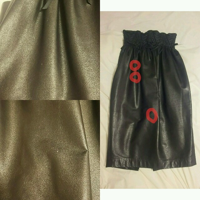 Verybrain(ベリーブレイン)のleather corset skirt レディースのスカート(ひざ丈スカート)の商品写真