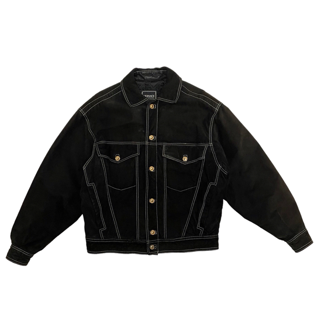 VERSACE - Versace couture Leather Trucker Jacketの通販 by Flea