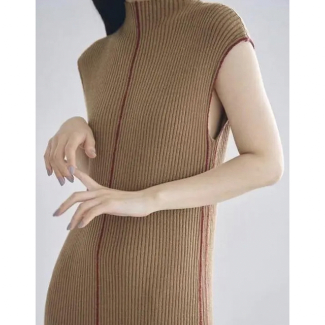 todayful Stitch Knit Dress 36 キャメル - ロングワンピース/マキシ ...