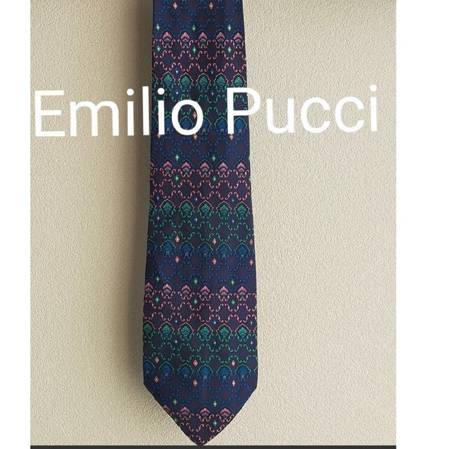 EMILIO PUCCI(エミリオプッチ)のEmilio Pucci ネクタイ ネイビー＆ブルー系 メンズのファッション小物(ネクタイ)の商品写真