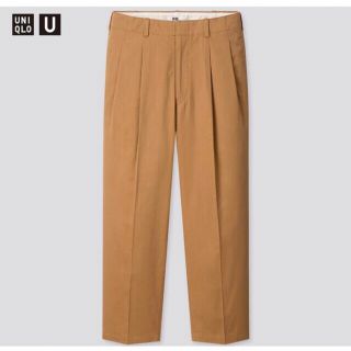 ユニクロ(UNIQLO)のUNIQLOU  ワイドフィットタックテーパードパンツ(チノパン)