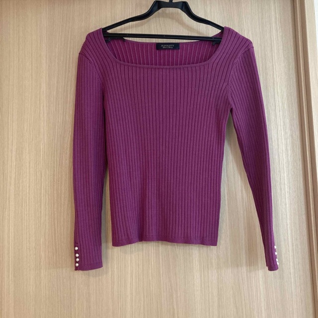春服☆新品☆ジャスグリッティー 6分袖アシメデザインニット