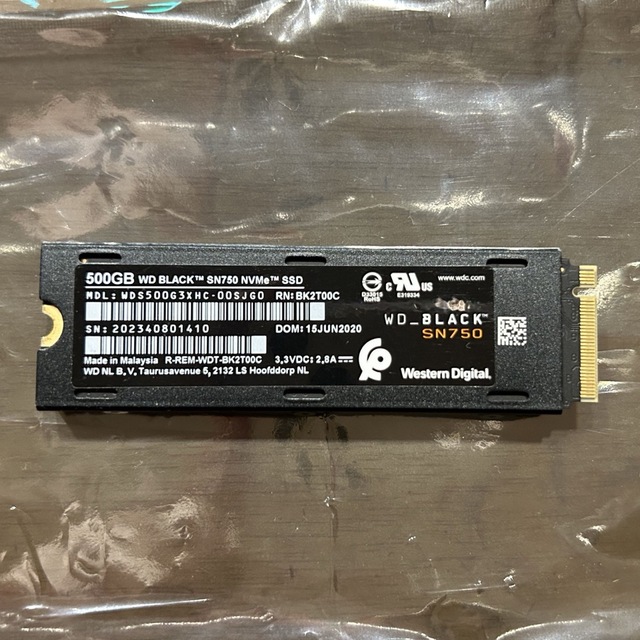 500GB WD BLACK SN750 NVMe SSD