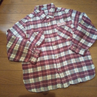 ⑮【日本製】pappカジュアルシャツサイズ120(ブラウス)