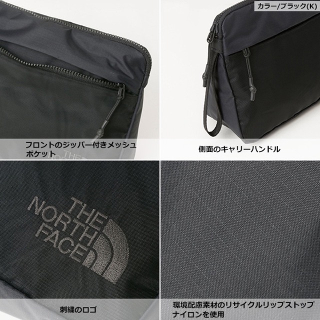 THE NORTH FACE(ザノースフェイス)のTHE NORTH FACE ノースフェイス グラムポーチM(黒)NM82070 メンズのバッグ(ウエストポーチ)の商品写真