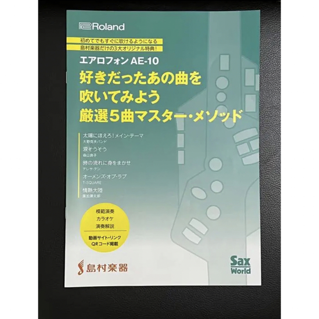 Roland(ローランド)のエアロフォンAE-10好きだったあの曲を吹いてみよう厳選5曲 エンタメ/ホビーの本(楽譜)の商品写真