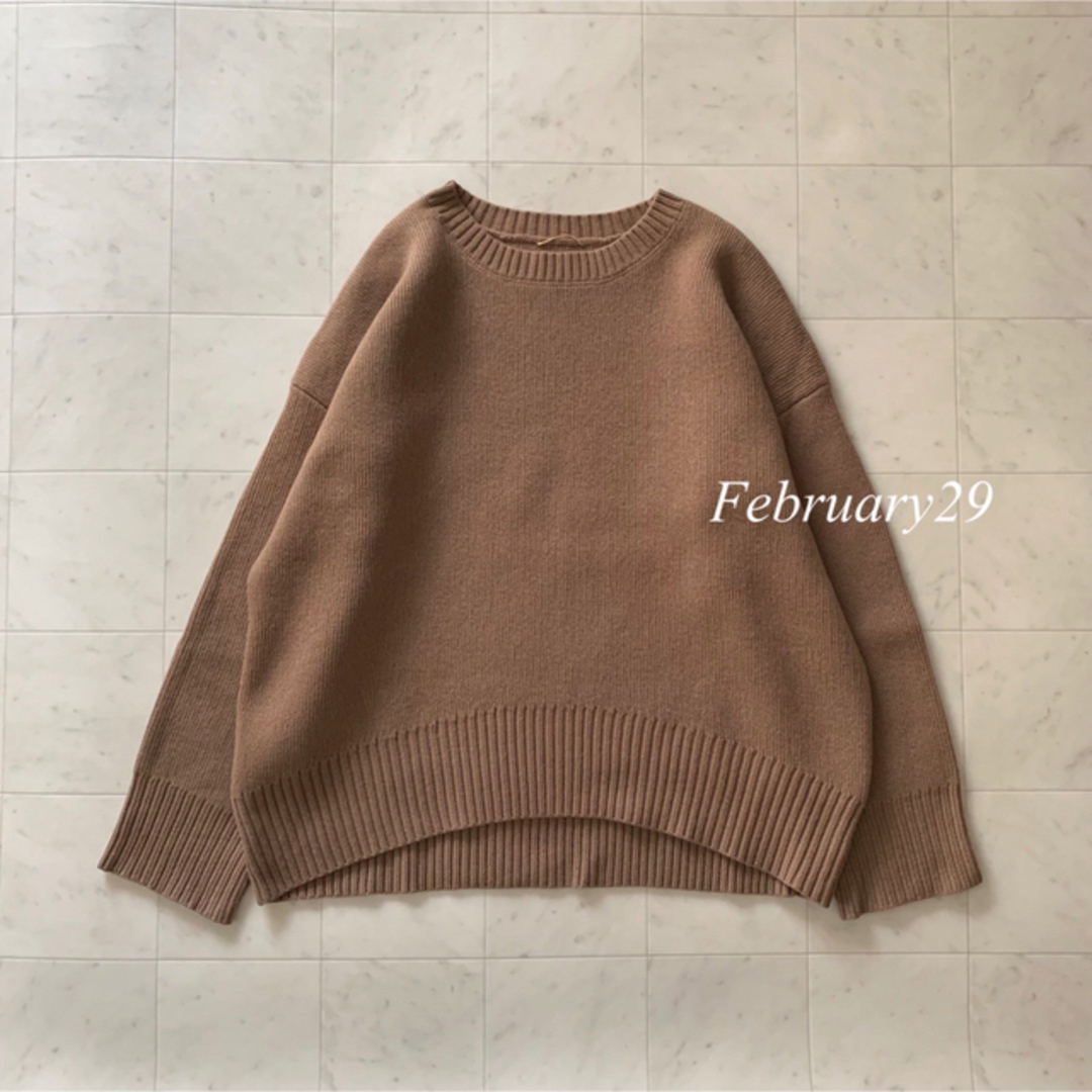 【美品】  L'Appartement / アパルトモン | 2021AW HELLO BONJOUR! SIDE SLIT KNIT サイドスリット クルーネック プルオーバー ニット セーター | F | ボルドー | レディース