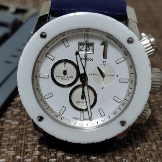 EDOX クロノ セラミックベゼル 白 電池交換したばかり