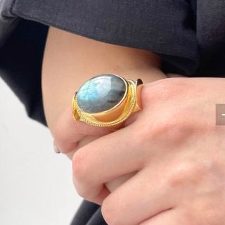 エーピーストゥディオ(AP STUDIO)のMARIHA/マリハ　Labradorite Ring 14(リング(指輪))