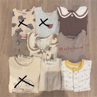 フタフタ(futafuta)の【セット売り】韓国ベビー服　ロンパース　バースデイ　西松屋　フタフタ　クマ(ロンパース)