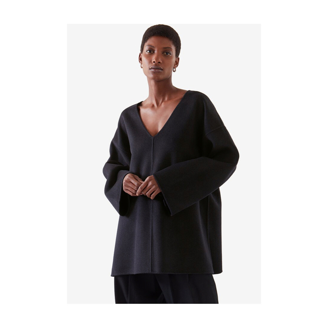 COS V-NECK WOOL CAPEウール　ポンチョ　トップス