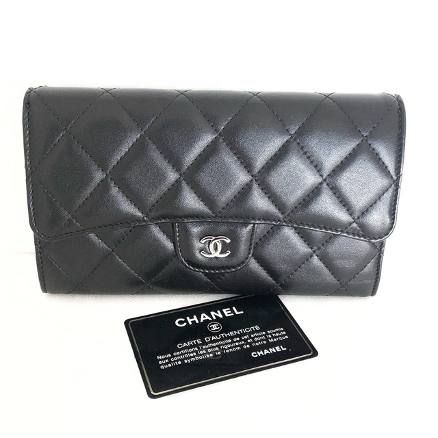 人気デザイナー CHANEL - シャネル CHANEL 長財布 マトラッセ 三つ折
