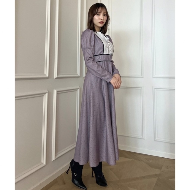 Her lip to(ハーリップトゥ)のHerlipto Orangerie Dot Long Dress レディースのワンピース(ロングワンピース/マキシワンピース)の商品写真