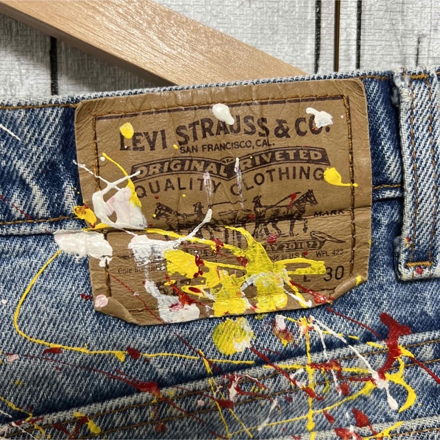 Levi's - Levi's 517ペンキ加工ペイントデニム!アメリカ製!の Levi's - Levi's 517ペンキ加工ペイントデニム!アメリカ製!の