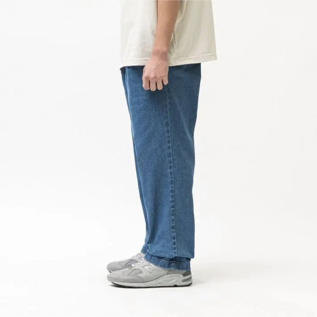 TUCK 02 TROUSERS COTTON. DENIM INDIGO 02