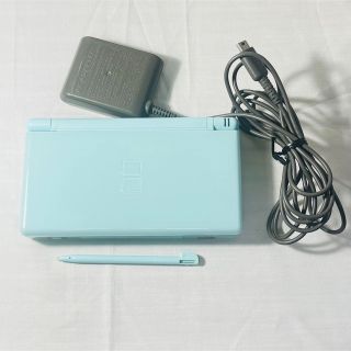 ニンテンドーDS(ニンテンドーDS)のds lite アイスブルー 本体 充電器付き【動確済み】  004(携帯用ゲーム機本体)