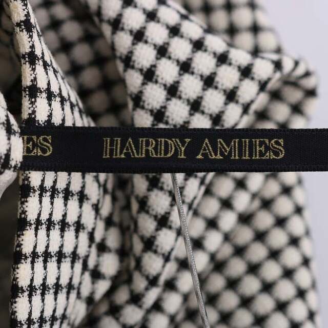 HARDY AMIES(ハーディエイミス)のハーディエイミス タイトスカート チェック柄 ドット柄 ひざ下丈 ウエストゴム 裏地あり M相当 レディース ﾌﾘｰサイズ グレー Hardy Amies レディースのスカート(その他)の商品写真