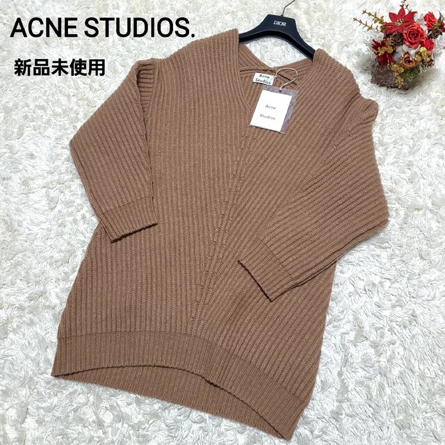 ACNE STUDIOS DEKA L WOOL ニット ワンピース 茶色 新品