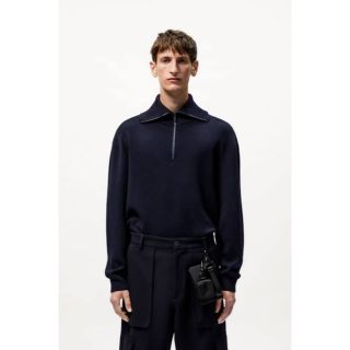 ZARA x STUDIO NICHOLSON ジッパーセーター 紺L