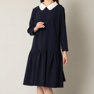 2022/23AW新作新品タグ付き★Rose Tiara ワンピース 46・紺