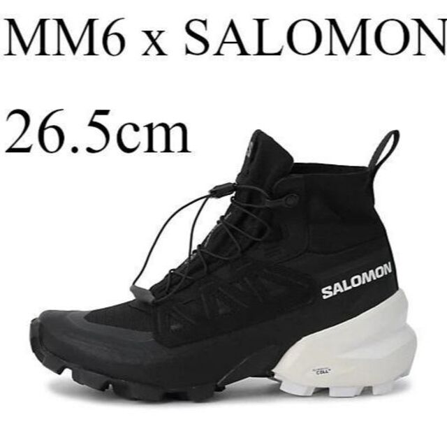 メンズ26.5cm　MM6 x SALOMON CROSS HIGH 黒 スニーカー