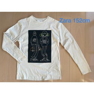 ザラキッズ(ZARA KIDS)のZara オフホワイトロンT 152(Tシャツ/カットソー)