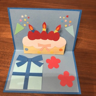 ケーキ① ポップアップカード　ハンドメイド(カード/レター/ラッピング)