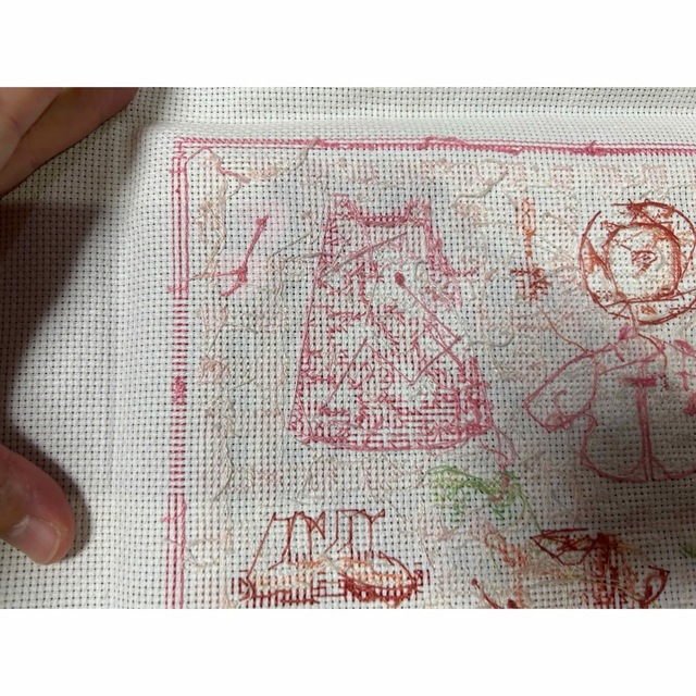 刺繍完成品額入り kidsroom 女の子 5