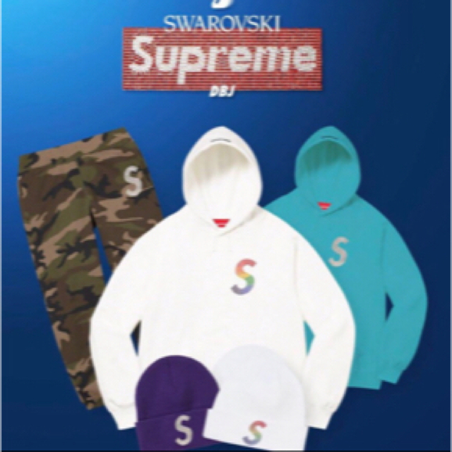 サイン・掲示用品 パネル Supreme Swarovski S Logo Hooded パーカーM