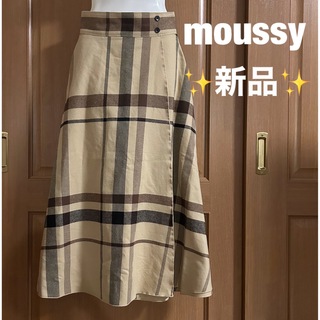 マウジー(moussy)の【k.様　専用】moussy CHECK WRAP スカート(ロングスカート)