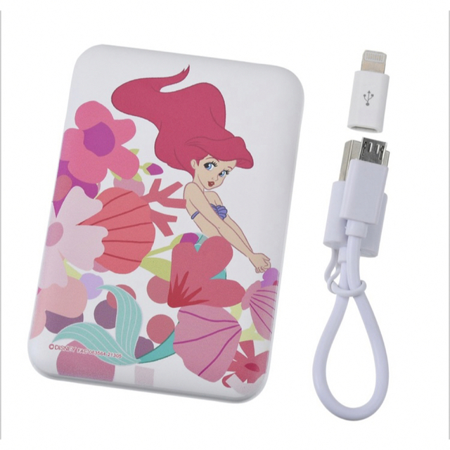 Disney(ディズニー)の◆新品◆アリエル モバイルバッテリーチャージャー FLOWER PRINCESS スマホ/家電/カメラのスマートフォン/携帯電話(バッテリー/充電器)の商品写真