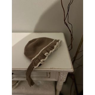 ニット　ボンネット　フリル(その他)