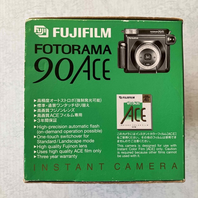 富士フイルム(フジフイルム)のFUJI FILM 90ACE インスタントカメラ/フィルム付き スマホ/家電/カメラのカメラ(フィルムカメラ)の商品写真