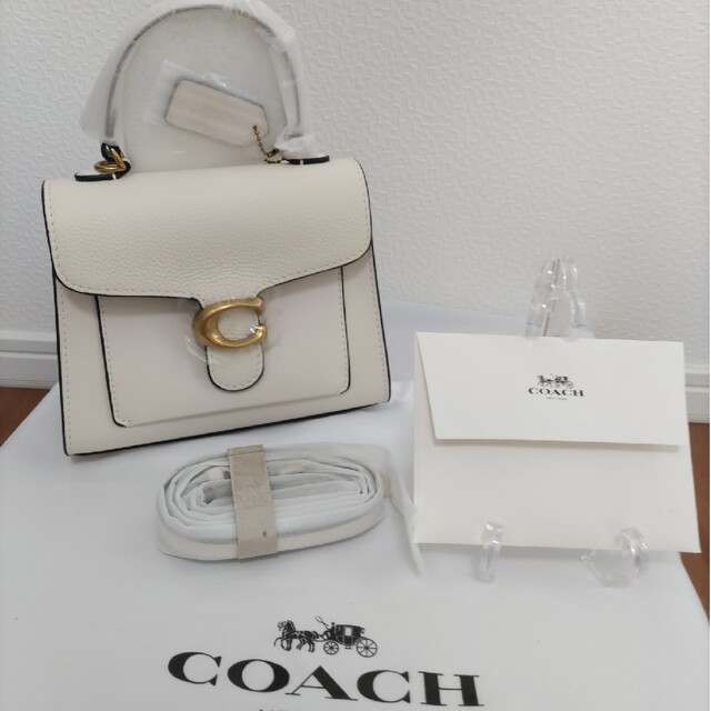 COACH コーチ レザー タビー トップ ハンドル 20 ショルダーバッグチョーク素材