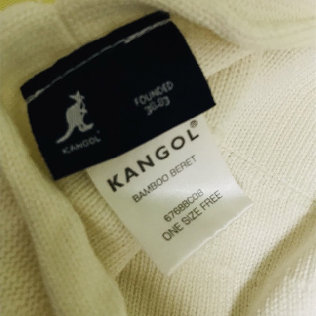 KANGOL(カンゴール)のKANGOL カンゴール バンブーベレット ベレー帽 アイボリー 未使用品 レディースの帽子(ハンチング/ベレー帽)の商品写真